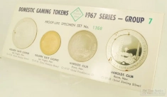 The Franklin Mint Domestic Gaming Tokens 1967 Series Group 7 set 1368; Golden Gate & Harolds Club