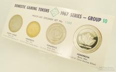 The Franklin Mint Domestic Gaming Tokens 1967 Series Group 10 set 1368; Colony & Ponderosa casinos