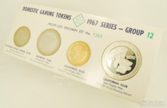 The Franklin Mint Domestic Gaming Tokens 1967 Series Group 12 set 1368; Daytona, Rainbow, California