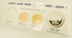 The Franklin Mint Domestic Gaming Tokens 1967 Series Group 17 set 1368; Riverside & Sahara Tahoe