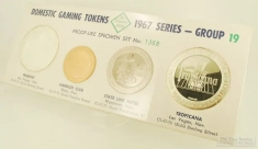 The Franklin Mint Domestic Gaming Tokens 1967 Series Group 19 set 1368; Fremont/Harolds/Tropicana