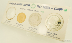 The Franklin Mint Domestic Gaming Tokens 1967 Series Group 20 set 1368; Thunderbird & Holiday Hotel