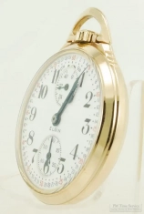 Elgin 16S 23J LS adj. 5p Veritas grade 453 Up & Down indicator pocket watch #23634945, YGF SB&B case