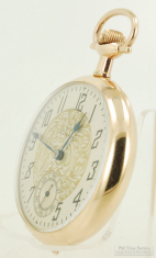 Hampden 16S 15J grade No. 109 pocket watch #3547358, YGF cup-style swing-out case, 2-tone metal dial