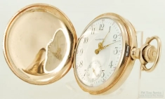 Waltham 16S 17J grade 625 pocket watch #15676419, beautiful YGF fully engraved HC with monogram