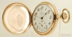 Illinois 16S 17J Illinois Central grade 304 pocket watch #3083643, heavy YGF fully engraved HC