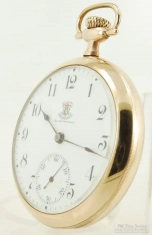 Ball-Waltham 16S 19J LS adj. 5p BRT Official Railroad Standard pocket watch #B0505553, YGF SB&B case