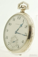 Longines 40mm 15J adj. 3p cal. 18.89 pocket watch #4603822, attractive WGF HB smooth polish case