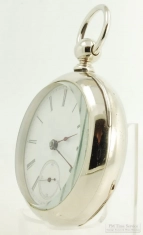 Illinois 18S 11J key wind Columbia pocket watch #420964, heavy smooth polish WBM HB&B case