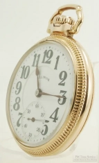 Illinois 16S 21J LS adj. 6p Bunn Special 60 hour pocket watch #5018246, YGF Bunn Special SB&B case