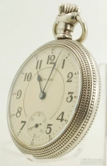 South Bend 16S 21J LS adj. 5p grade 227 pocket watch #1188844, Sterling silver SB&B gold inlay case