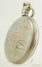 South Bend 16S 21J LS adj. 5p grade 227 pocket watch #1188844, Sterling silver SB&B gold inlay case