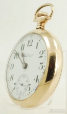 South Bend 18S 17J LS adj. 5p The Studebaker grade 323 pocket watch #533688, heavy YGF SB&B case