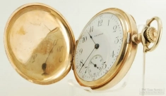 Waltham 16S 17J adj. grade No. 630 pocket watch #17037854, impressive fully engraved YGF HC