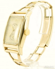 Elgin 21J Lord Elgin grade 531 wrist watch #37129083, rectangular smooth polish YGF case, boxed