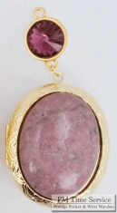 Large oval locket with cameo recess & large round connector, in a variety of finishing options