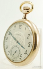 Elgin 16S 15J grade 313 pocket watch #30300384, attractive YGF engraved SB&B case