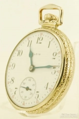 Elgin 16S 19J LS adj. 5p B.W. Raymond grade 455 pocket watch #22792334, Elgin Giant GGF SB&B case