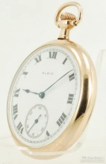 Elgin 12S 15J grade 315 pocket watch #19868208, lovely YGF SB&B case with crisp engine turning