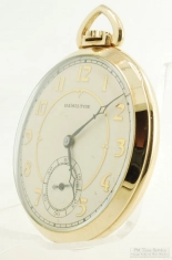 Hamilton 12S 17J adj. grade 912 pocket watch #3459053, classic YGF friction fit thin-model case