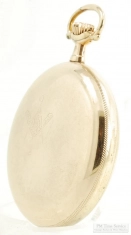 Hamilton 16S 17J LS adj. HCM grade 975 pocket watch #739430, YGF SB&B Masonic engraved case