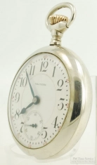 Waltham 18S 17J adj. P.S. Bartlett pocket watch #16083048, WBM SB&B salesman's display case