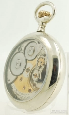 Waltham 18S 17J adj. P.S. Bartlett pocket watch #16083048, WBM SB&B salesman's display case