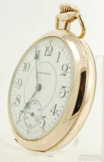 Hampden 16S 15J grade No. 109 pocket watch #3546137, heavy YGF HB&B case with crisp engine turning