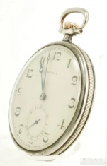 Longines 42mm 16J pocket watch #5035418, thin-model 0.900 silver Longines HB engraved case