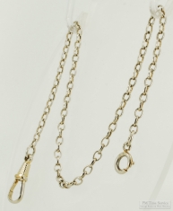 13" WBM oval link light-weight straight-style pocket watch chain with a spring ring finding