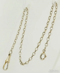 13" WBM oval link light-weight straight-style pocket watch chain with a spring ring finding