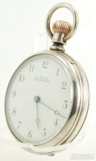 Waltham 6S 7J LS grade C ladies' pocket watch #3284122, heavy Waltham coin silver HB case