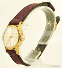 Jully 19J ladies' wrist watch, elegant round YBM & SS case with a narrow tapered bezel