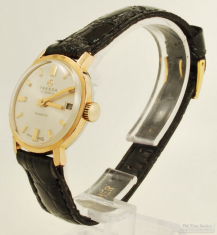 Tressa 17J grade DM ladies' wrist watch with date, classic YBM & SS round smooth polish case