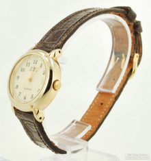 Timex quartz Indiglo with date ladies' wrist watch, YBM & SS round smooth polish case