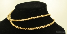 31" YGP double-round link necklace with a spring ring clasp