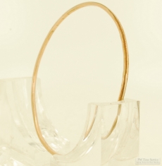 Vintage 2.5" YGF slender cuff-style bracelet, 1.5mm wide band with a square cross-section