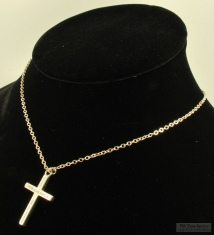 Sterling silver World Youth Day 1993 cross pendant, 24" Sterling silver necklace, with box, 3.2dwt