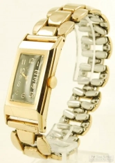 Elgin 17J adj. grade 483 wrist watch #34864275, long rectangular YGF case, "Kirby" dial logo