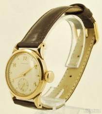 Hamilton 17J adj. grade 747 wrist watch #Y155420, handsome YGF WR Hamilton "Nordon" model case