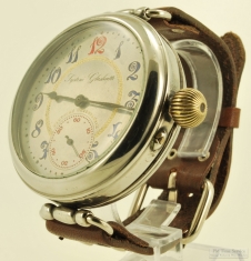 Deutsche Uhrenfabrik - System Glashutte 45mm 7J PS pilot's wrist watch, heavy WBM round barrel case