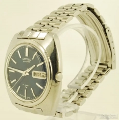 Seiko 17J quickset automatic (self-winding) wrist watch with day & date, heavy WBM & SS WR case