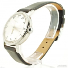 Tel-Aviv 17J Art wrist watch, case #1318, Hebrew numerals, elegant SS round water-resistant case