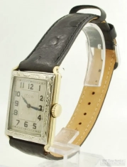 Elgin 7J grade 447 wrist watch #31560311, double hinged case w/ YGF frame & elaborate WGF top bezel