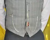 Double Albert Chain with Spring Ring (Vest)