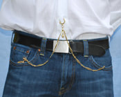 Double Albert Chain with Spring Ring (Shirt)