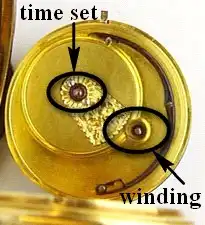 Key-Wind Pocket Watch (time set at back)